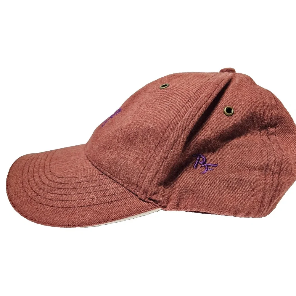 Golf Logo Women's Burgundy Adjustable Strap Back Baseball Hat Cap - Picture 5 of 9